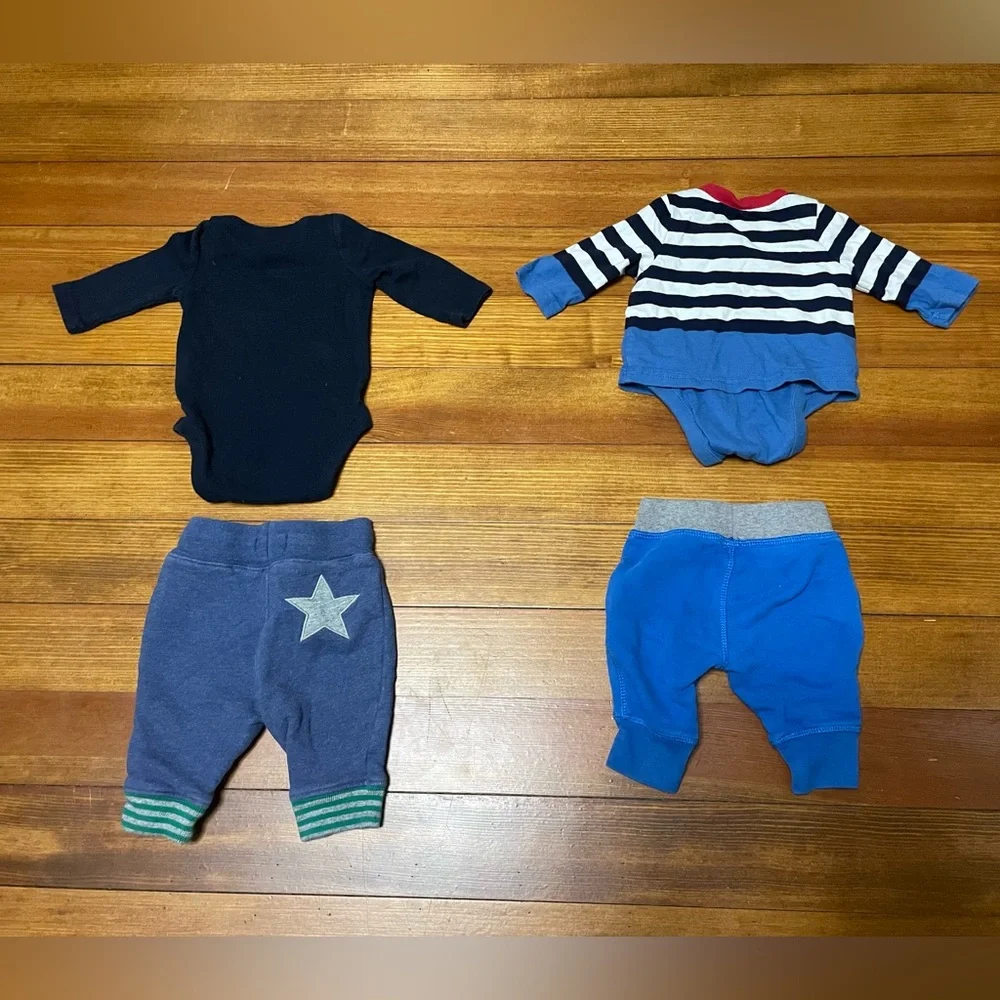Baby GAP & Boden Boys Multi-Top & Pants Set - Teal, Navy, Blue, Black, 0-3 Month